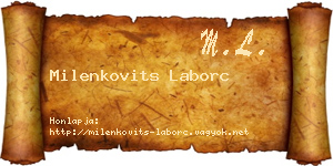 Milenkovits Laborc névjegykártya